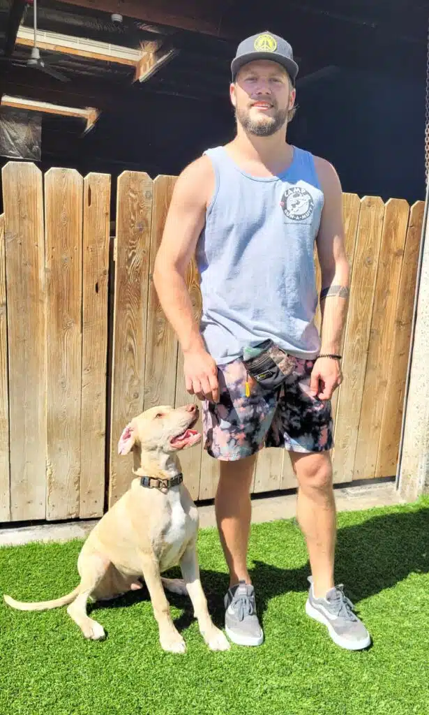 dog trainer Jonathan with dog